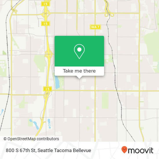 Mapa de 800 S 67th St, Tacoma, WA 98408