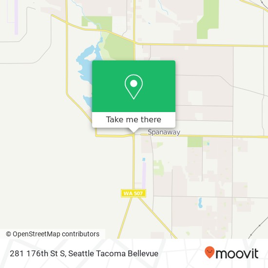 Mapa de 281 176th St S, Spanaway, WA 98387