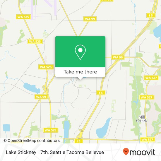 Mapa de Lake Stickney 17th, Lynnwood, WA 98087