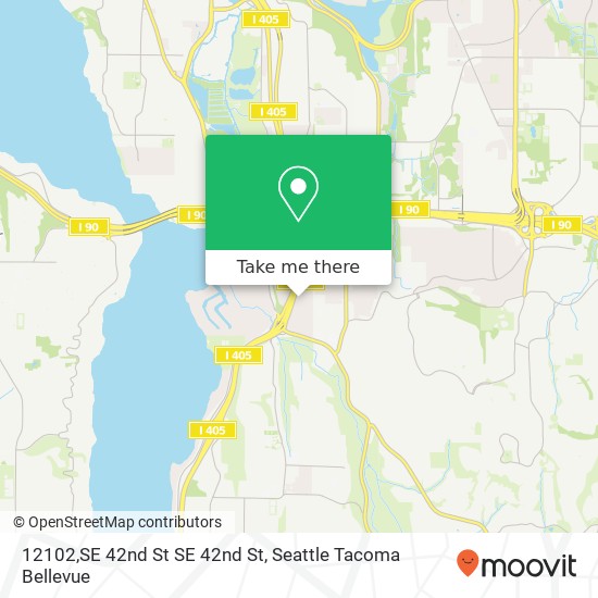 Mapa de 12102,SE 42nd St SE 42nd St, Bellevue, WA 98006