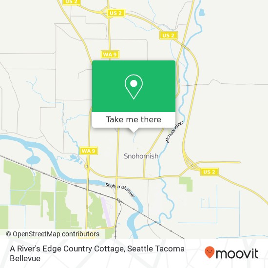 Mapa de A River's Edge Country Cottage, 911 Avenue A