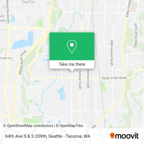 64th Ave S & S 209th map