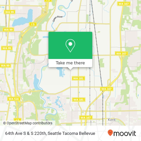 64th Ave S & S 220th, Kent, WA 98032 map