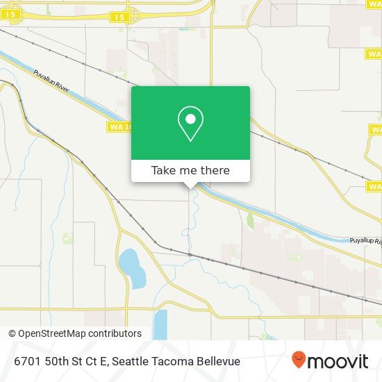 Mapa de 6701 50th St Ct E, Puyallup, WA 98371