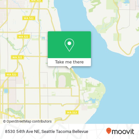 Mapa de 8530 54th Ave NE, Seattle, WA 98115