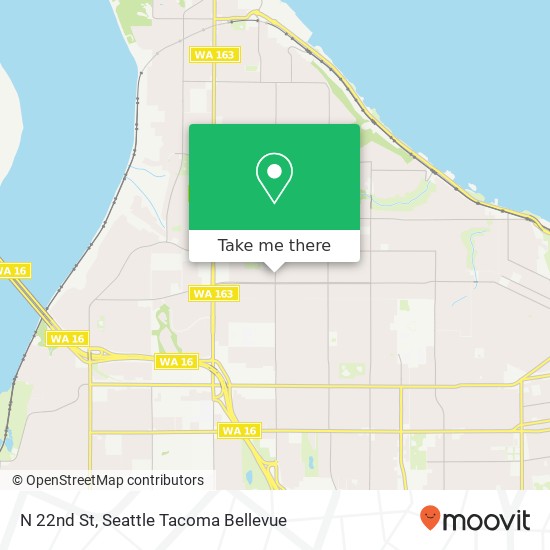 Mapa de N 22nd St, Tacoma, WA 98406