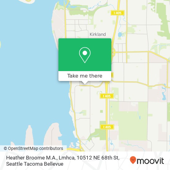 Mapa de Heather Broome M.A., Lmhca, 10512 NE 68th St