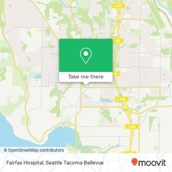 Fairfax Hospital map