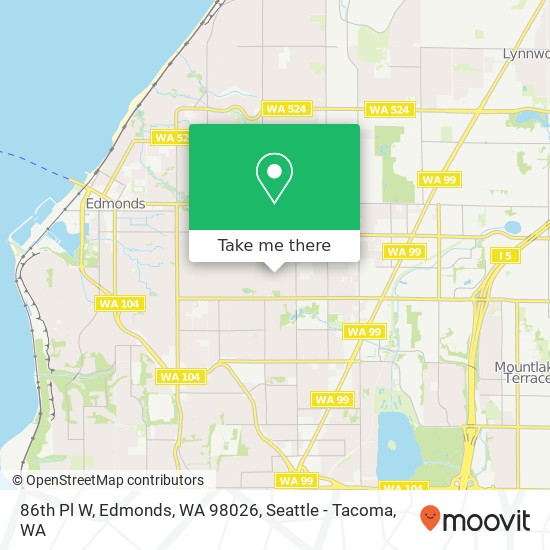 86th Pl W, Edmonds, WA 98026 map