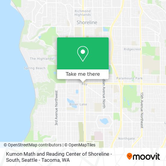 Kumon Math and Reading Center of Shoreline - South map