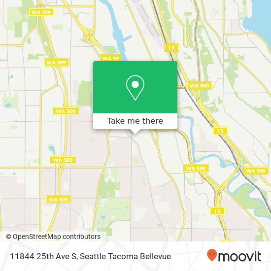 Mapa de 11844 25th Ave S, Seattle, WA 98168