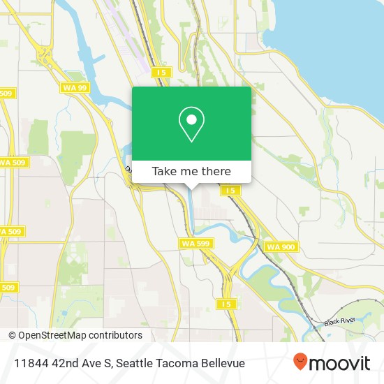 Mapa de 11844 42nd Ave S, Tukwila (BURIEN), WA 98168