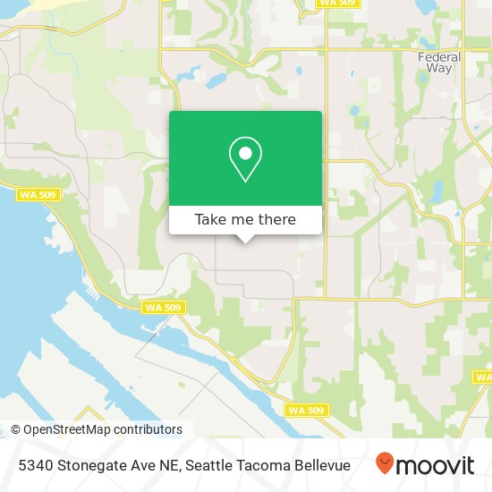 Mapa de 5340 Stonegate Ave NE, Tacoma, WA 98422