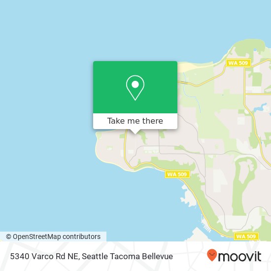 Mapa de 5340 Varco Rd NE, Tacoma, WA 98422