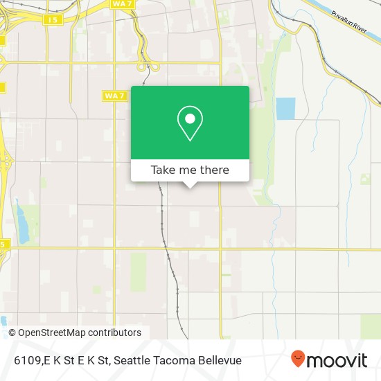 Mapa de 6109,E K St E K St, Tacoma, WA 98404