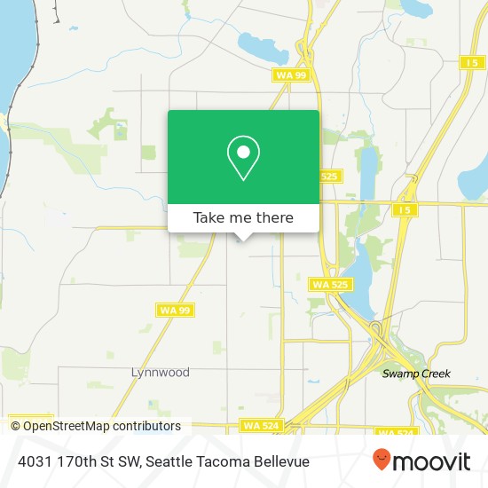 Mapa de 4031 170th St SW, Lynnwood, WA 98037