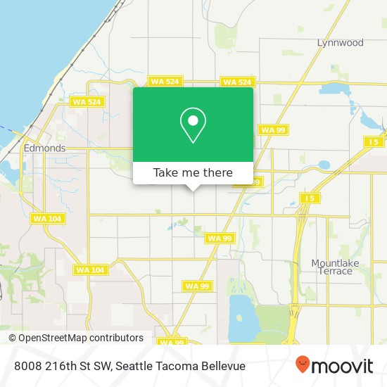 Mapa de 8008 216th St SW, Edmonds, WA 98026