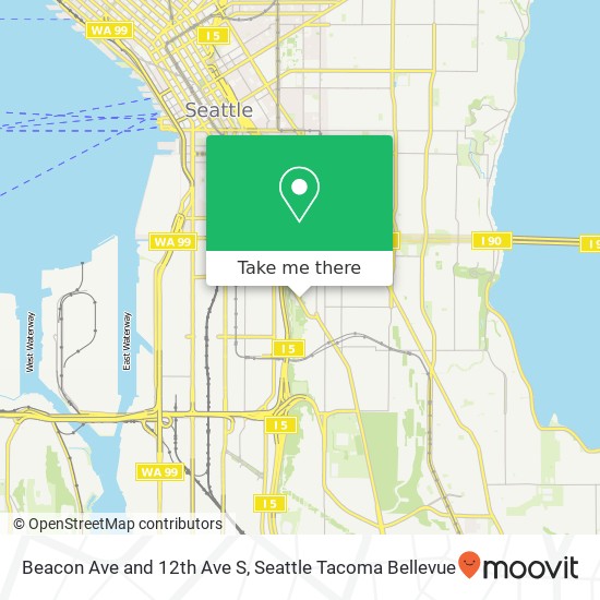 Mapa de Beacon Ave and 12th Ave S, Seattle, WA 98134