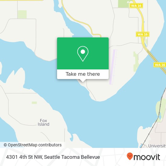 Mapa de 4301 4th St NW, Gig Harbor (RAFT IS), WA 98335