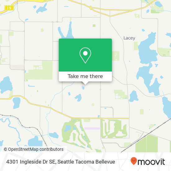 Mapa de 4301 Ingleside Dr SE, Lacey, WA 98503