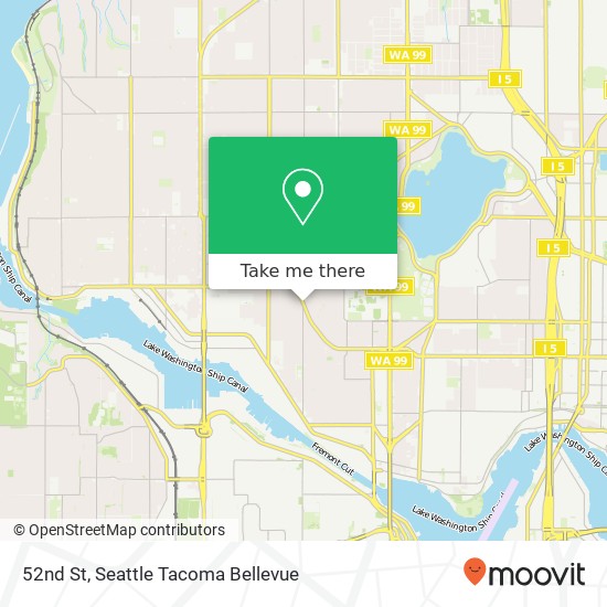 Mapa de 52nd St, Seattle, WA 98107