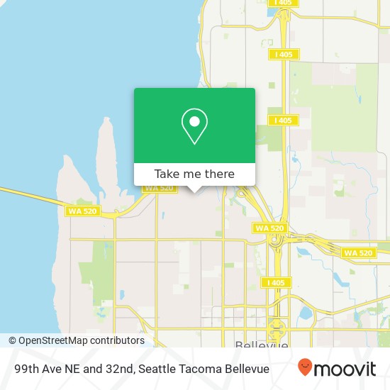 Mapa de 99th Ave NE and 32nd, Bellevue, WA 98004