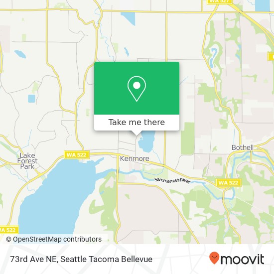 Mapa de 73rd Ave NE, Kenmore (BOTHELL), WA 98028