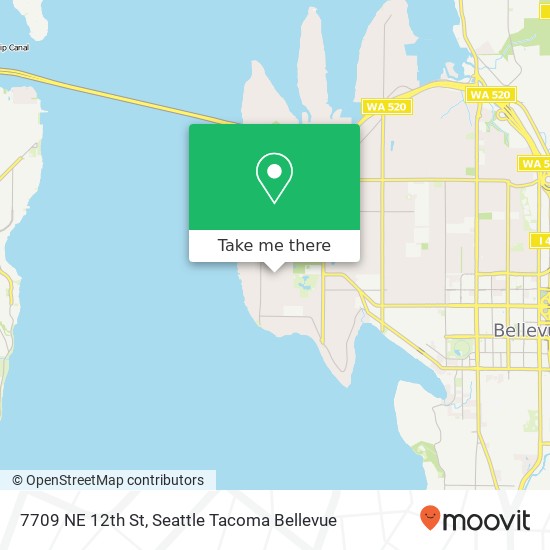 Mapa de 7709 NE 12th St, Medina, WA 98039