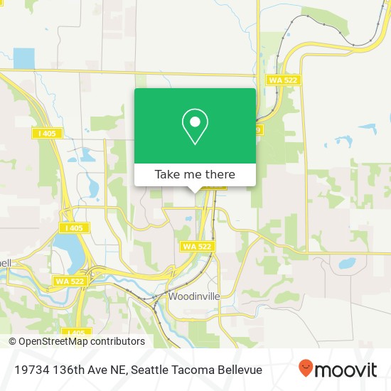 Mapa de 19734 136th Ave NE, Woodinville, WA 98072