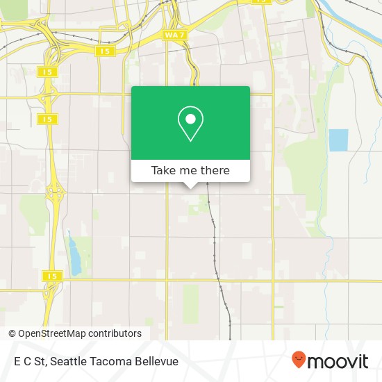 Mapa de E C St, Tacoma, WA 98404