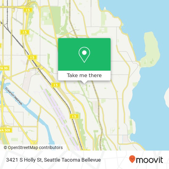 Mapa de 3421 S Holly St, Seattle, WA 98118