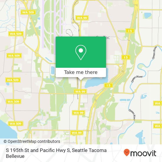 Mapa de S 195th St and Pacific Hwy S, Seatac, WA 98188