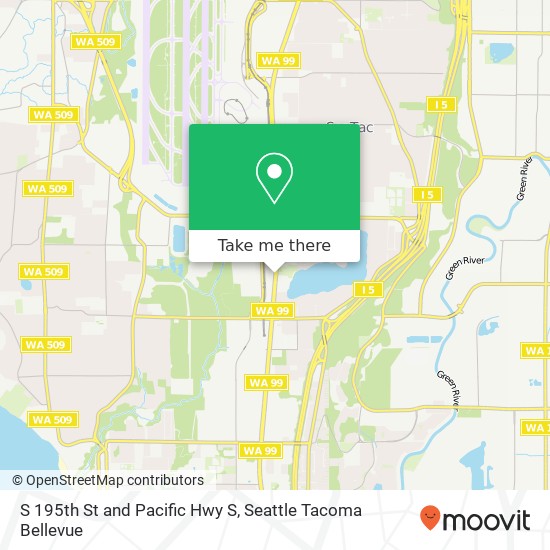 S 195th St and Pacific Hwy S, Seatac, WA 98188 map