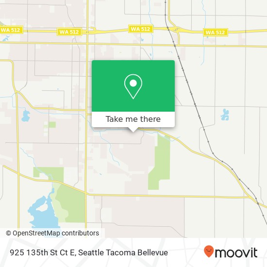 Mapa de 925 135th St Ct E, Tacoma, WA 98445