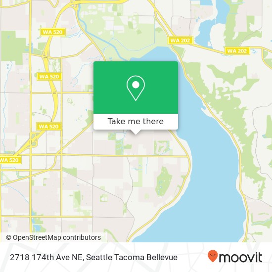 Mapa de 2718 174th Ave NE, Redmond, WA 98052