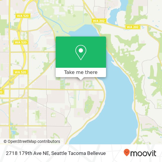 Mapa de 2718 179th Ave NE, Redmond, WA 98052