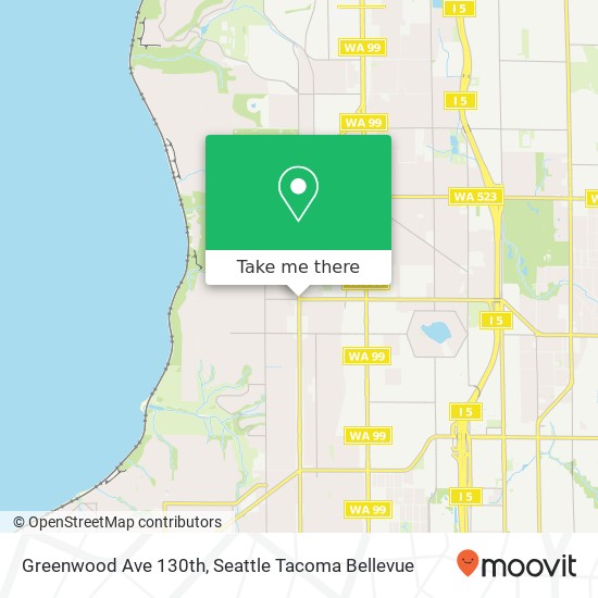 Mapa de Greenwood Ave 130th, Seattle, WA 98133