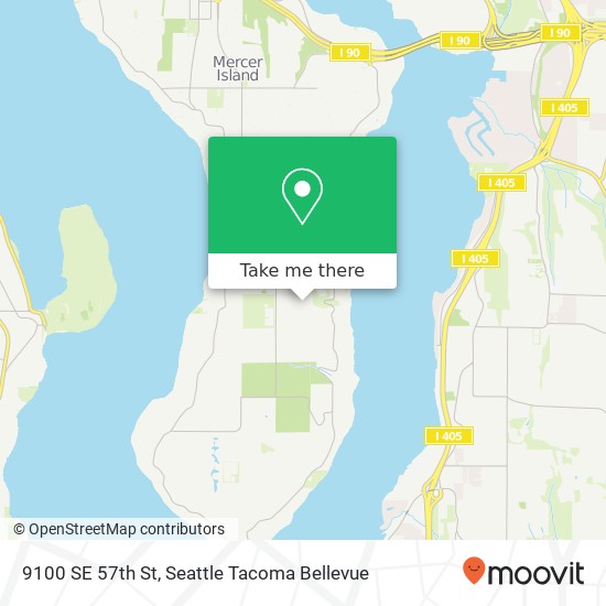 Mapa de 9100 SE 57th St, Mercer Island, WA 98040