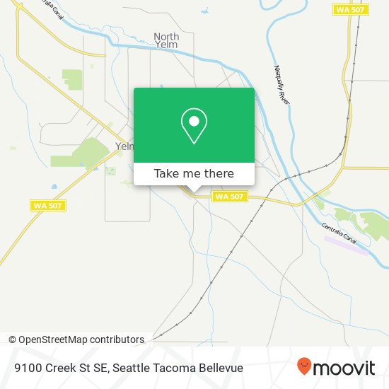 Mapa de 9100 Creek St SE, Yelm, WA 98597