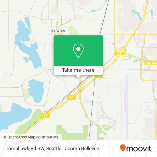 Mapa de Tomahawk Rd SW, Lakewood, WA 98499
