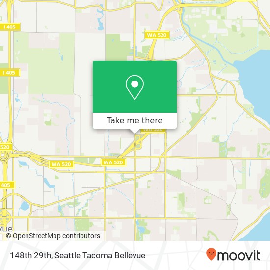 Mapa de 148th 29th, Bellevue, WA 98007