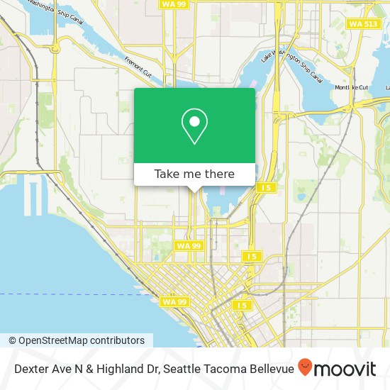 Dexter Ave N & Highland Dr, Seattle, WA 98109 map