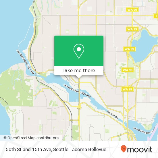 Mapa de 50th St and 15th Ave, Seattle, WA 98107