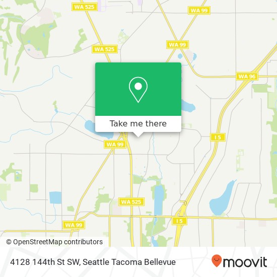 Mapa de 4128 144th St SW, Lynnwood, WA 98087