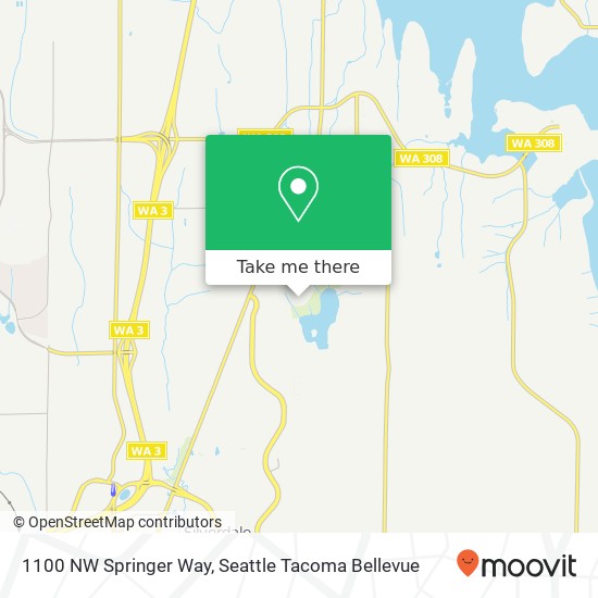 Mapa de 1100 NW Springer Way, Silverdale, WA 98383