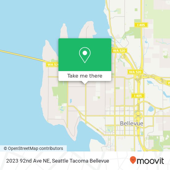 Mapa de 2023 92nd Ave NE, Clyde Hill, WA 98004