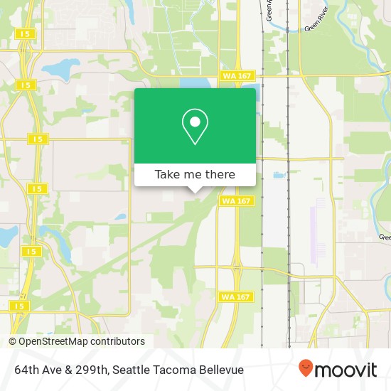 Mapa de 64th Ave & 299th, Auburn, WA 98001