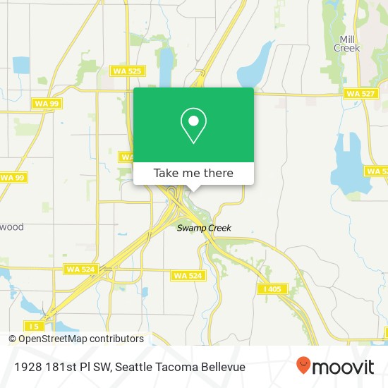 Mapa de 1928 181st Pl SW, Lynnwood, WA 98037