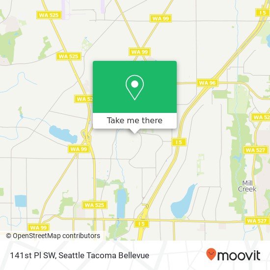 Mapa de 141st Pl SW, Lynnwood, WA 98087