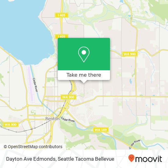 Mapa de Dayton Ave Edmonds, Renton, WA 98056